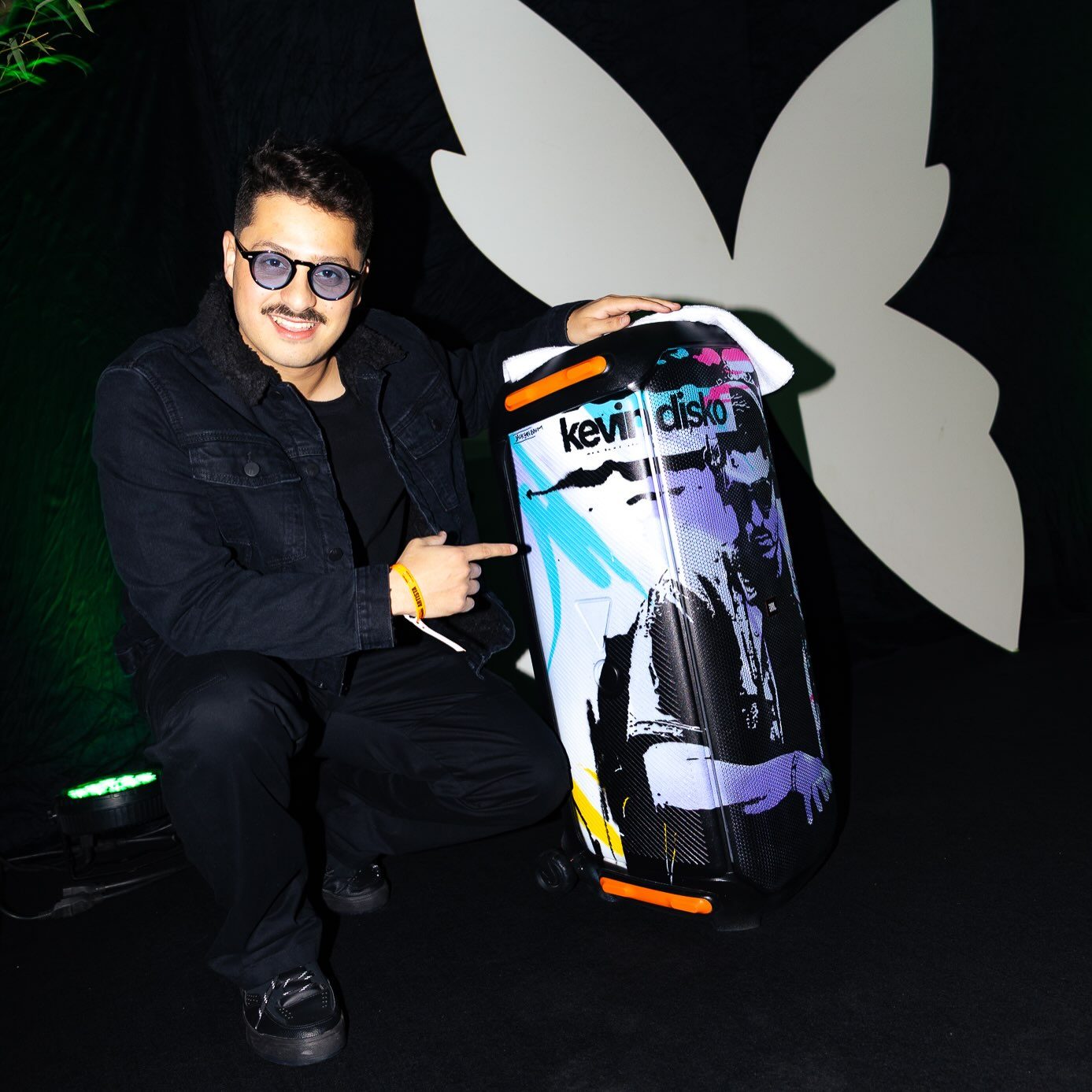 Kevin Disko com a JBL personalizada no Green Valley